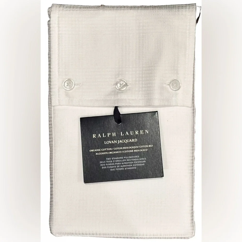 FULL SIZE 3PC SHEET SET RALPH LAUREN HOME NEW $345 LOVAN PLAID STUDIO WHITE